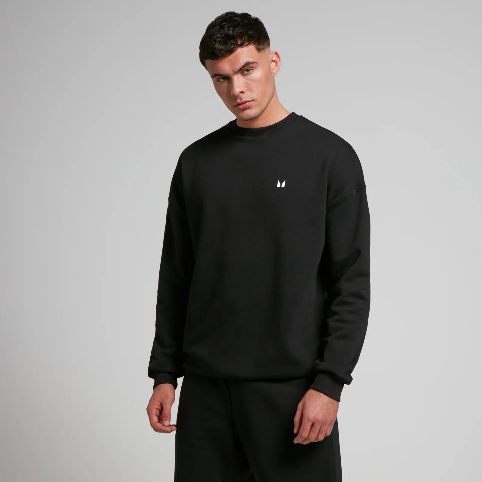MP Men's Tempo Graphic Crew Neck Sweatshirt - Black - S Image 2