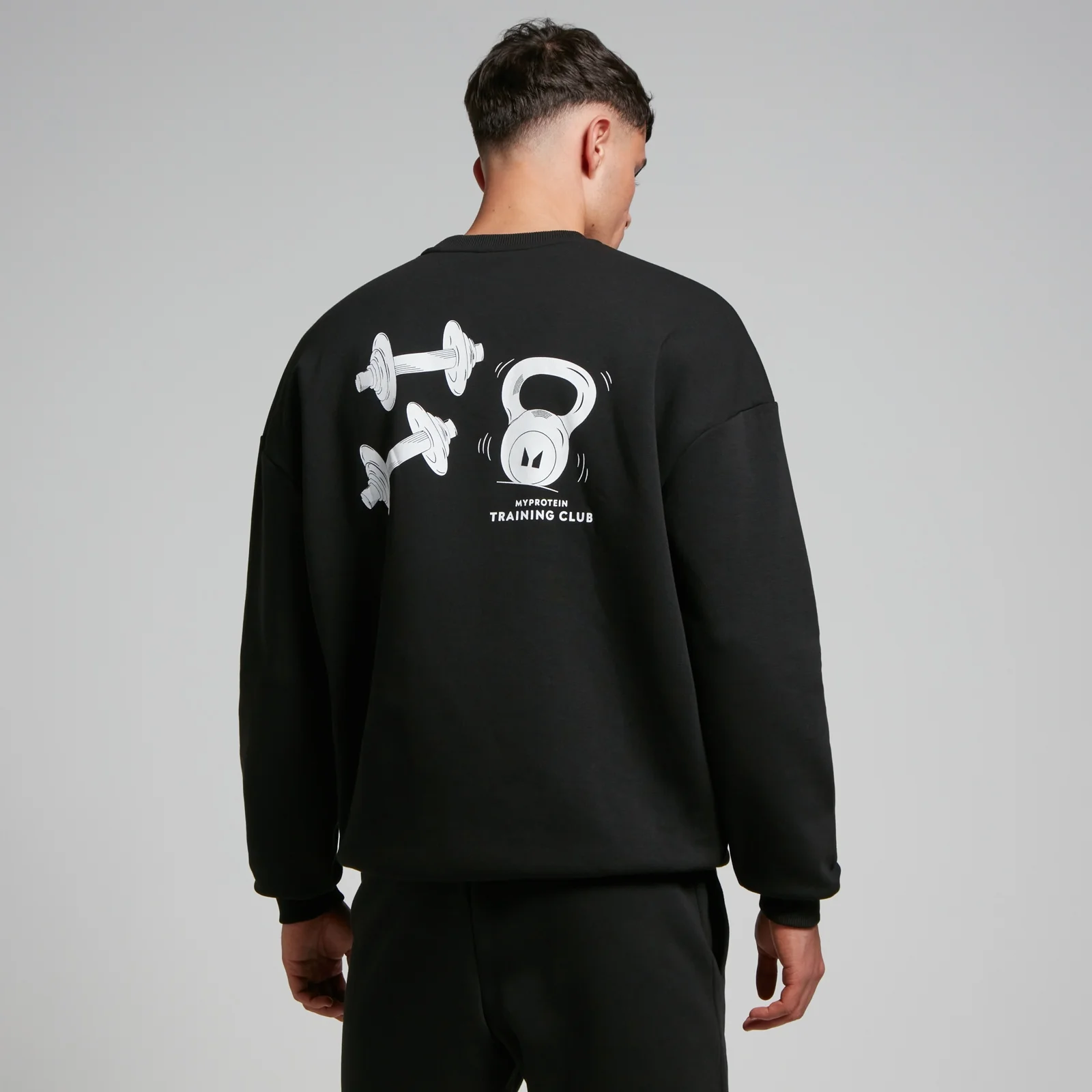 MP Men's Tempo Graphic Crew Neck Sweatshirt - Black - S Image 1