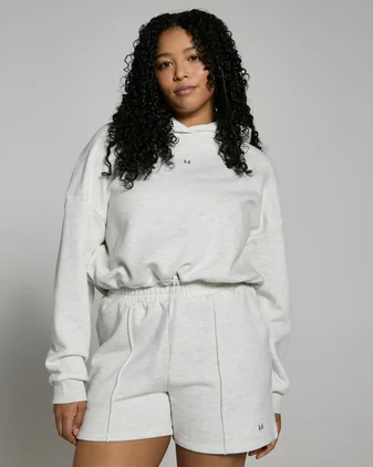 MP Women's Lifestyle Heavyweight Cropped Hoodie - Light Grey