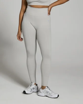 MP Women's Lifestyle Ribbed Leggings - Light Grey
