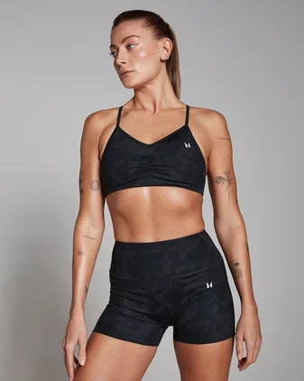 MP Women's Tempo Abstract Sports Bra - Black