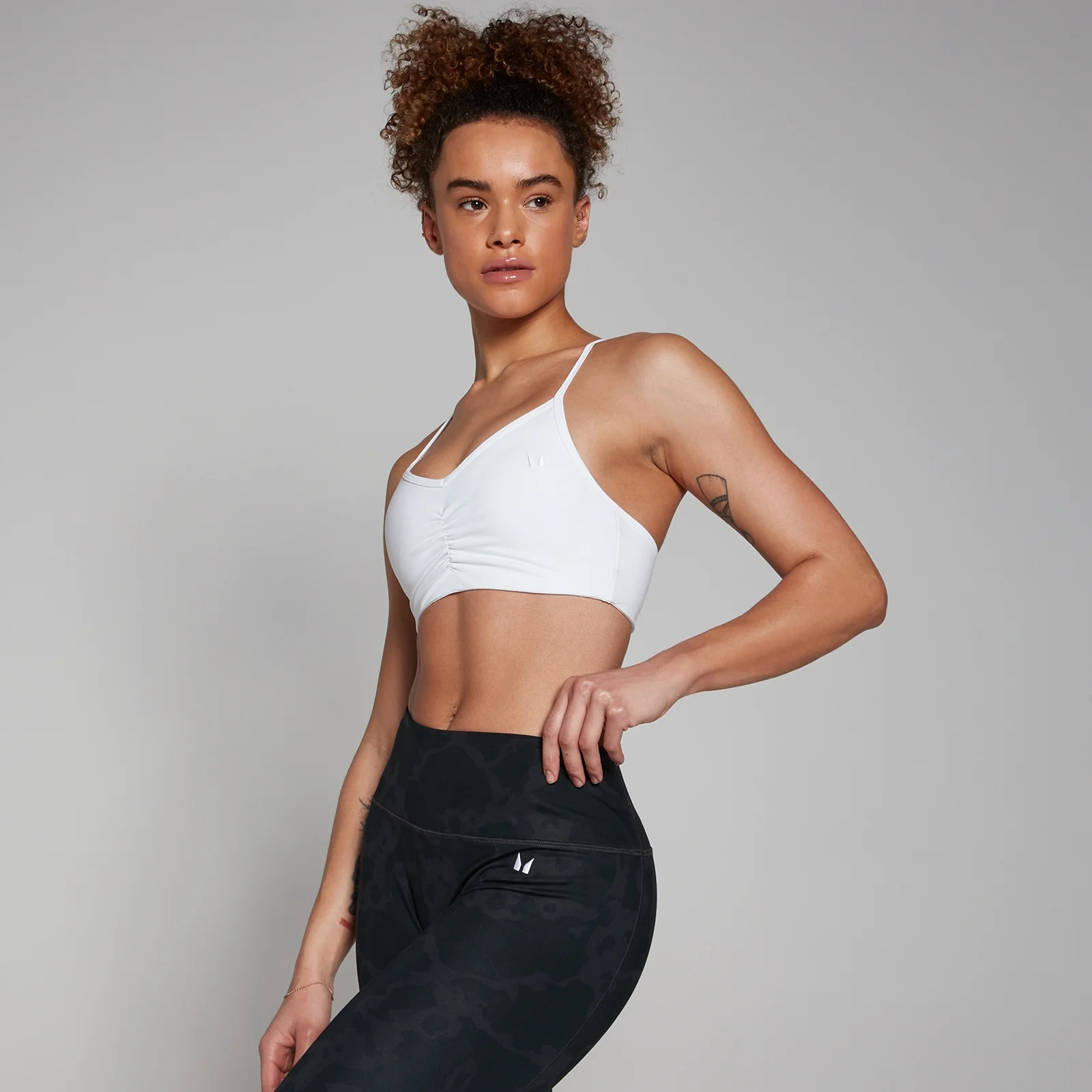 MP Women's Adapt Abstract Sports Bra - White - XS Image 1