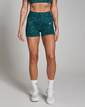 MP Women's Tempo Abstract Booty Shorts - Marine Blue