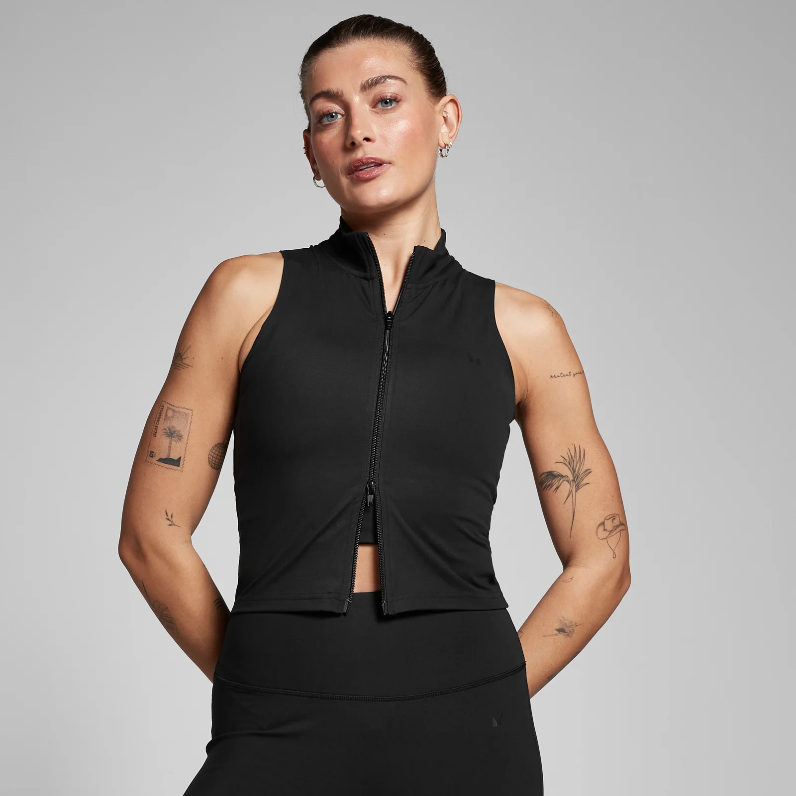 MP Women's Tempo Zip Through Vest - Black - XS Image 1