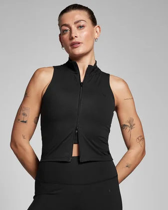 MP Women's Tempo Zip Through Vest - Black