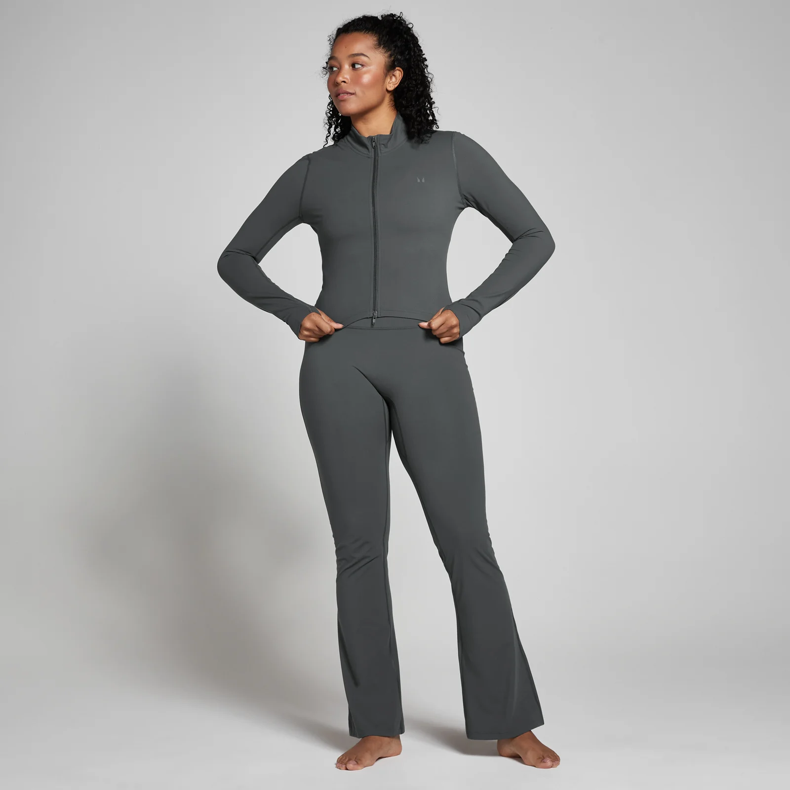 MP Women's Tempo Cropped Jacket - Dark Shadow - XS Image 3