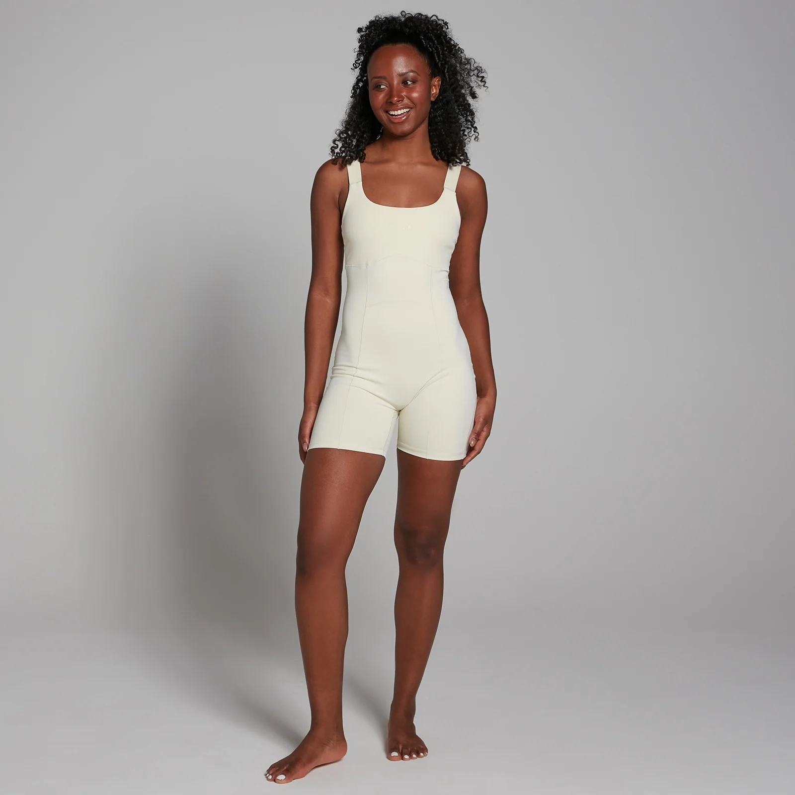 MP Women's Studio Shorts Bodysuit - Ecru - L Image 1
