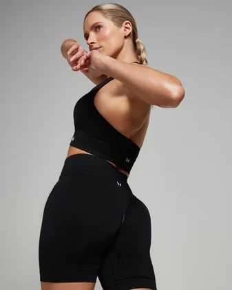 MP Women's Tempo Seamless Scrunch Shorts - Black