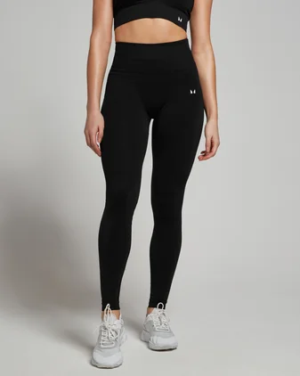 MP Women's Tempo Seamless Scrunch Leggings - Black