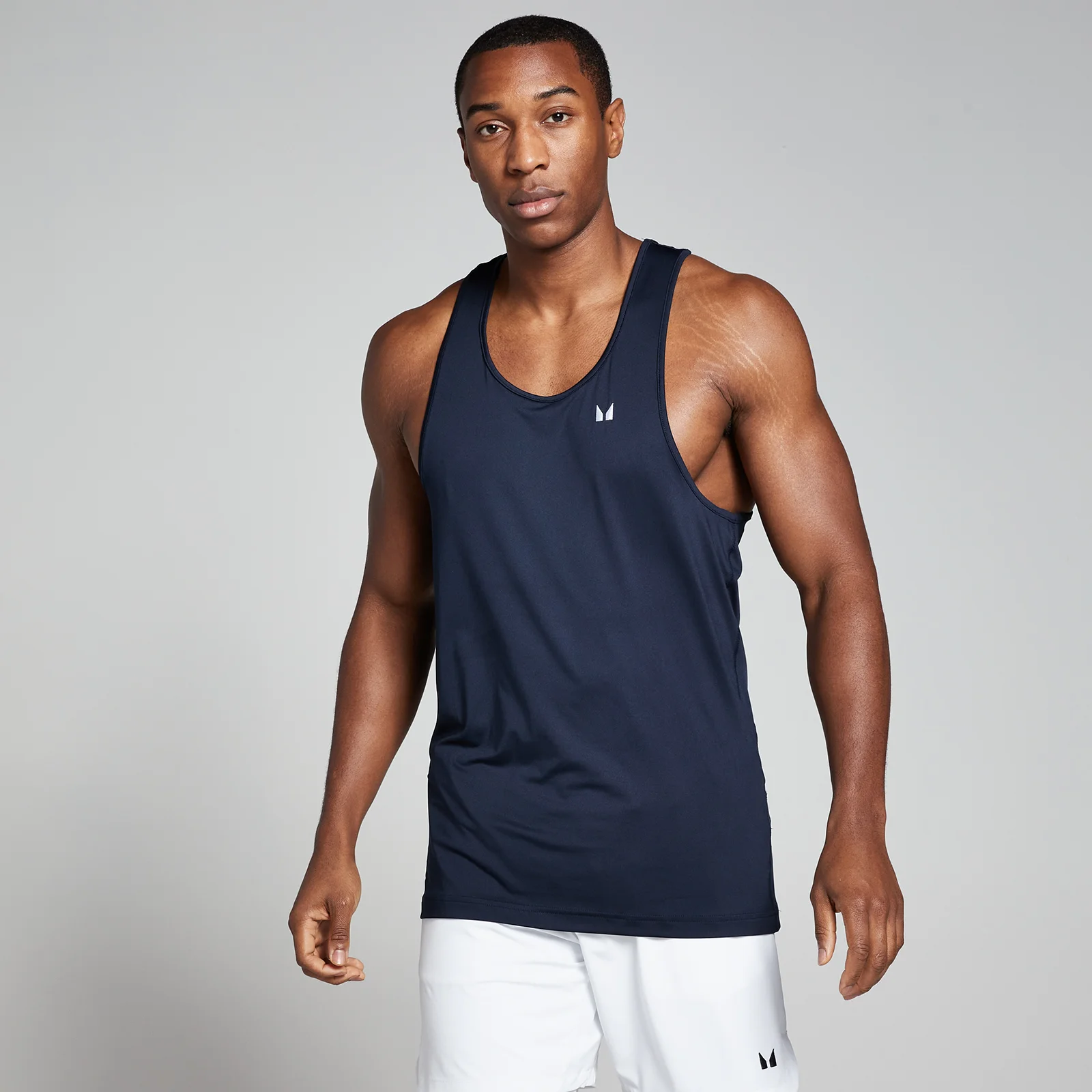 MP Men's Training Stringer Vest - Navy - XXS Image 1