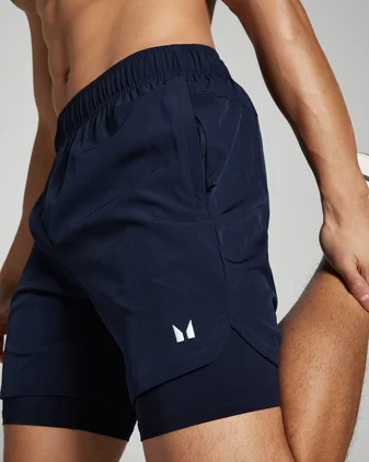 MP Men's 2-in-1 Training 7" Shorts - Navy