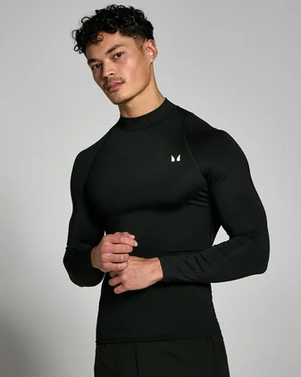 MP Men's Training High Neck Long Sleeve Baselayer - Black