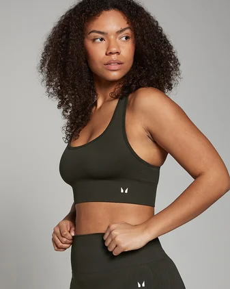 MP Women's Shape Seamless Sports Bra - Forest Green