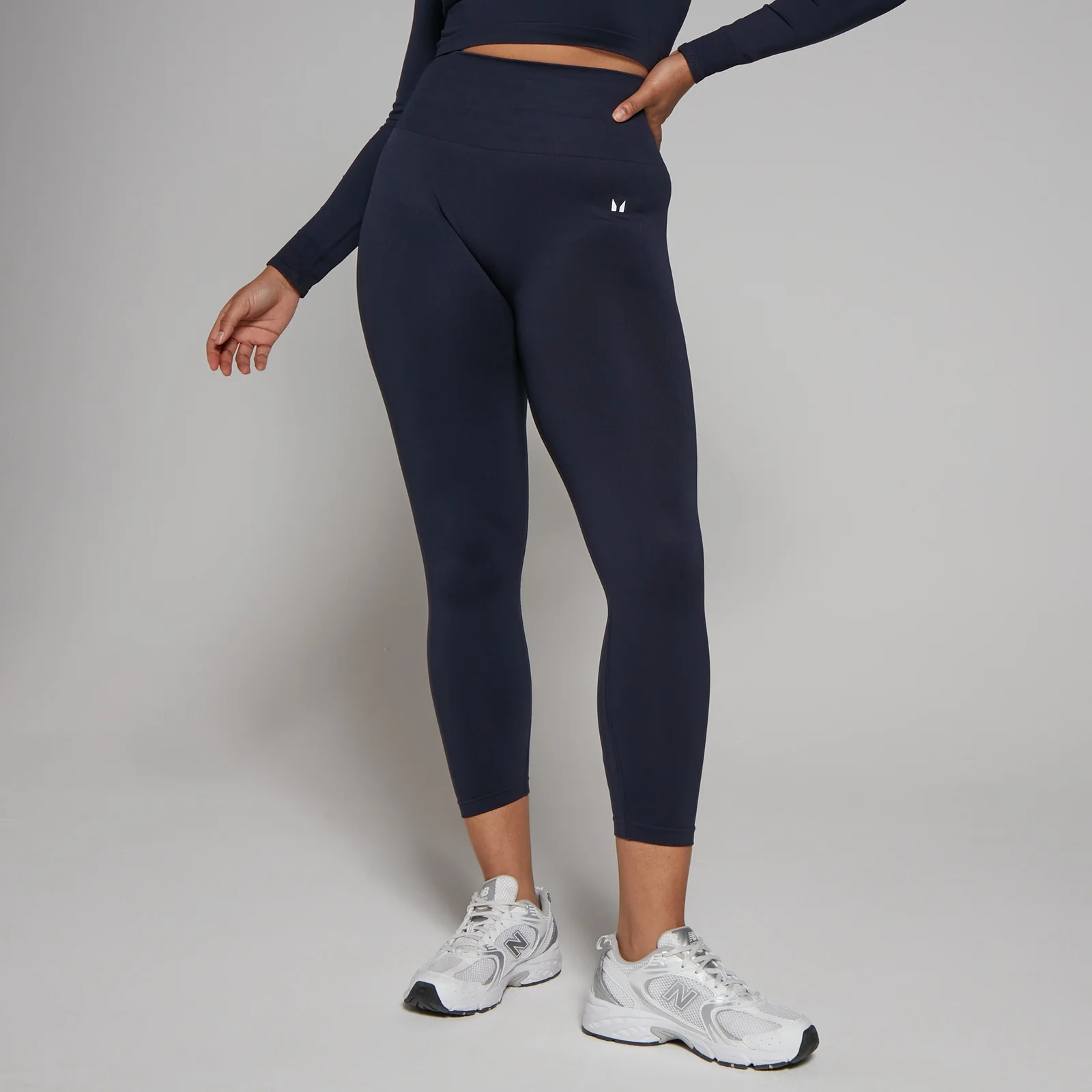 MP Women's Shape Seamless 7/8 Leggings - Navy - XXS Image 1