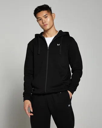 MP Men's Rest Day Zip Through Hoodie - Black