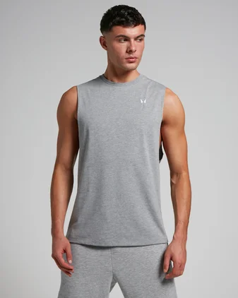 MP Men's Rest Day Drop Armhole Tank Top - Grey Marl