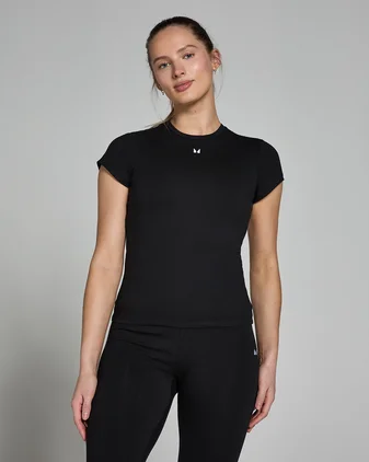 MP Women's Basics Body Fit Short Sleeve T-Shirt - Black