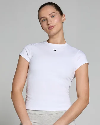 MP Women's Basics Body Fit Short Sleeve T-Shirt - White