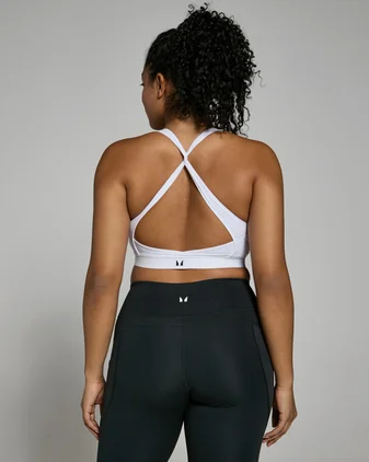 MP Women's Power Cross Back Sports Bra - White