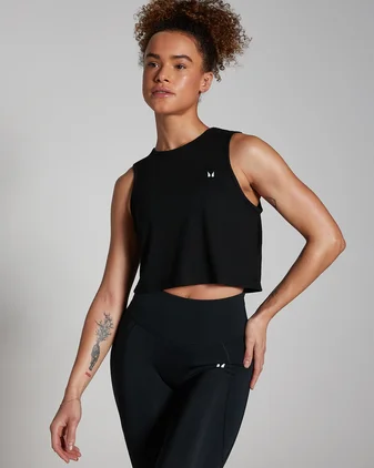 MP Women's Training Cropped Vest - Black