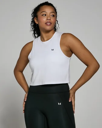 MP Women's Training Cropped Vest - White