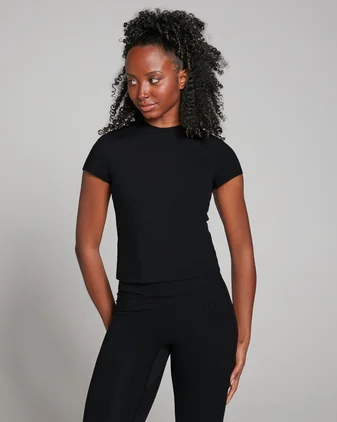 MP Women's Tempo Body Fit Short Sleeve T-Shirt - Black