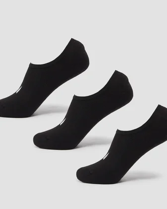 MP Unisex Invisible Socks (3 Pack) - Black
