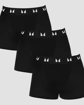 Men's Cotton Boxers (3 Pack) - Black