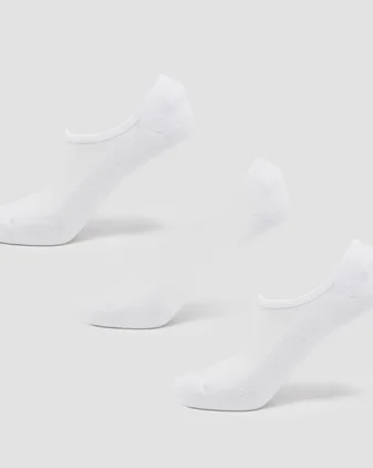 MP Unisex Invisible Socks (3 Pack) - White