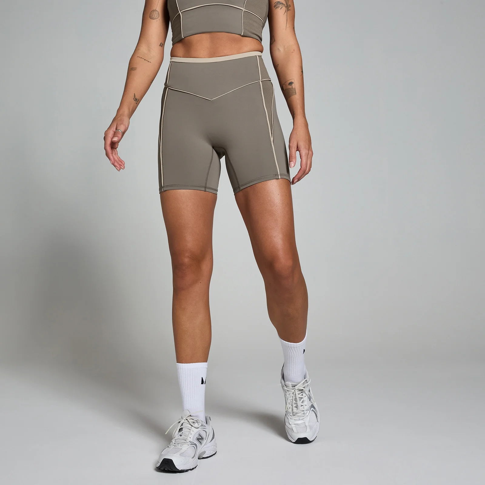 MP Women's Tempo Better Contrast Texture Cycling Short - Espresso - S Image 1
