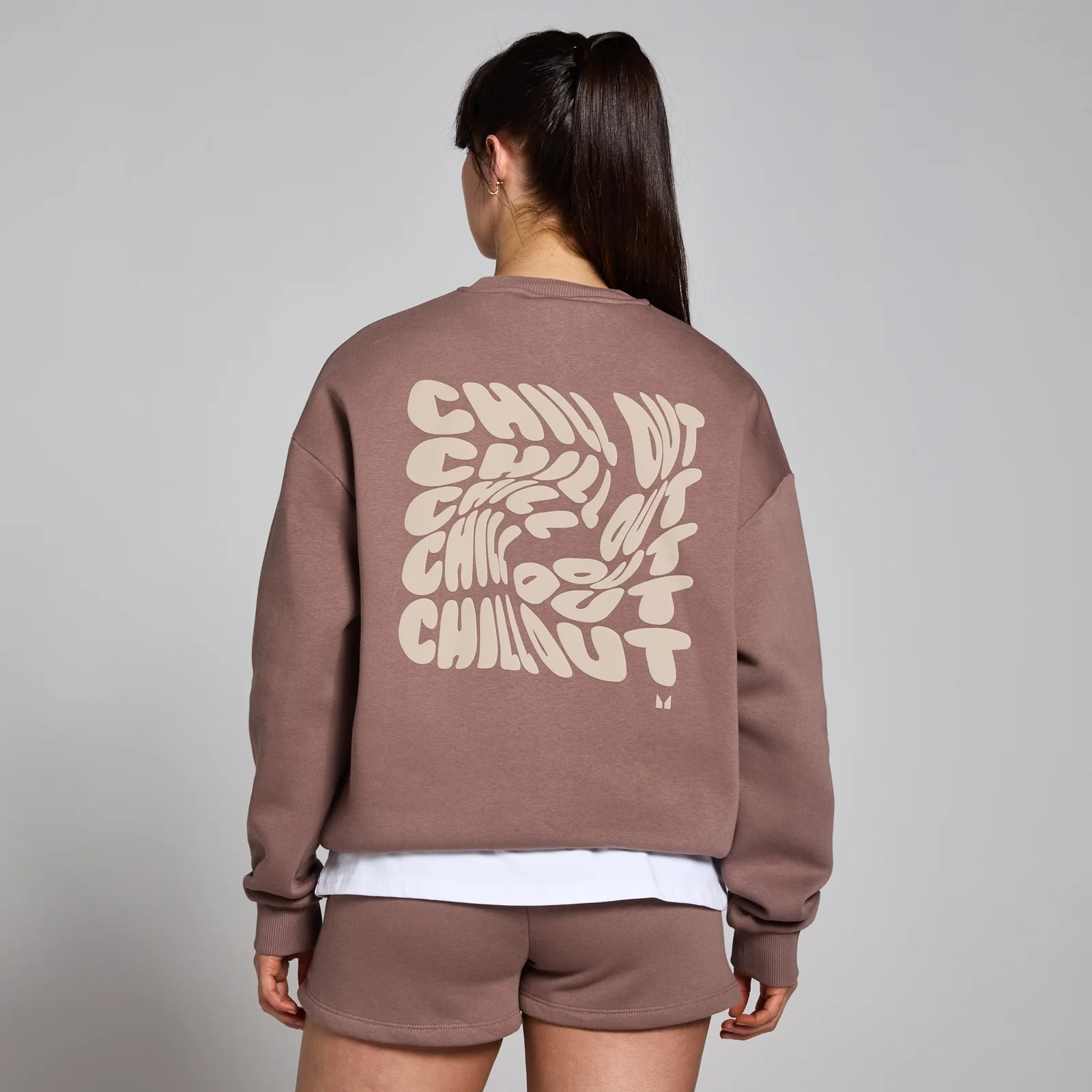 MP Women's Tempo Better Oversized Chill Out Graphic Sweatshirt - Hazelnut - L Image 1