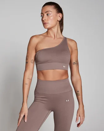 MP Women's Tempo Rib Seamless Asymmetric Bra - Hazelnut