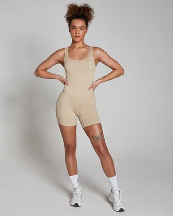 MP Women's Tempo Rib Seamless Unitard - Cream