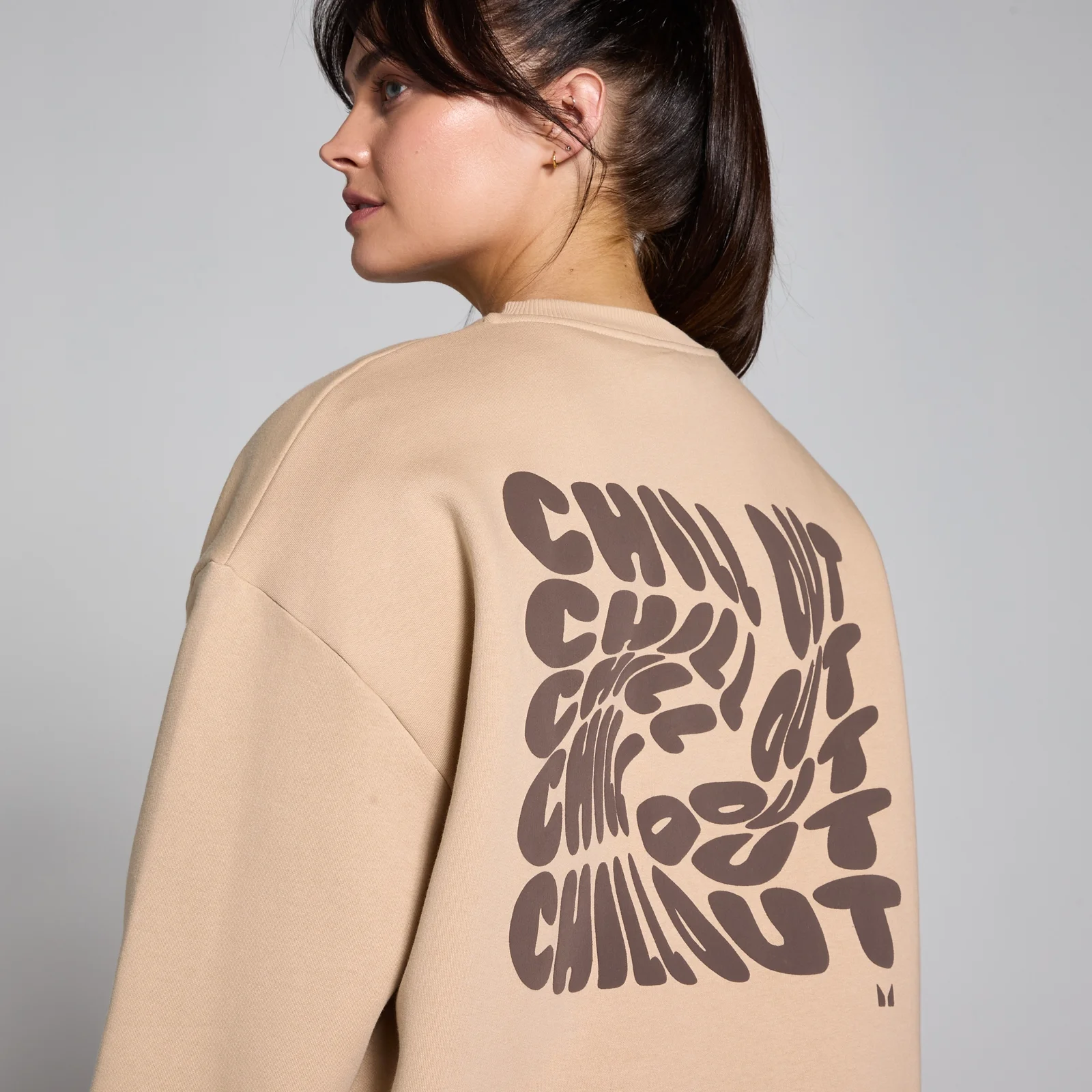 MP Women's Tempo Better Oversized Chill Out Graphic Sweatshirt - Cream - XXL Image 1