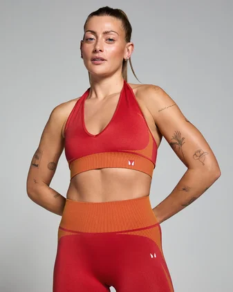 MP Women's Two Toned Seamless Sports Bra - Copper