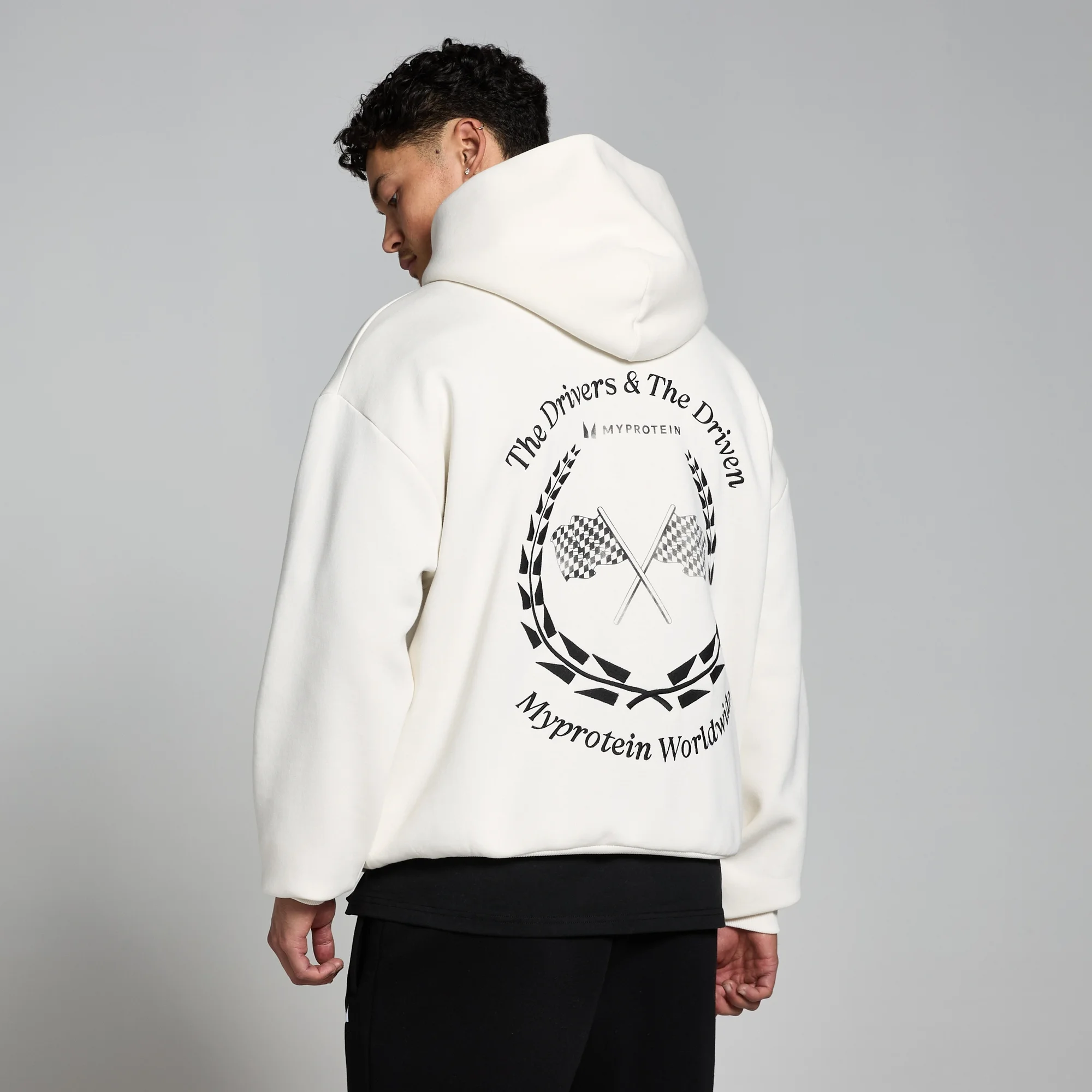 MP Williams World Wide Graphic Hoodie - Natural Cream - XXL-XXXL Image 1