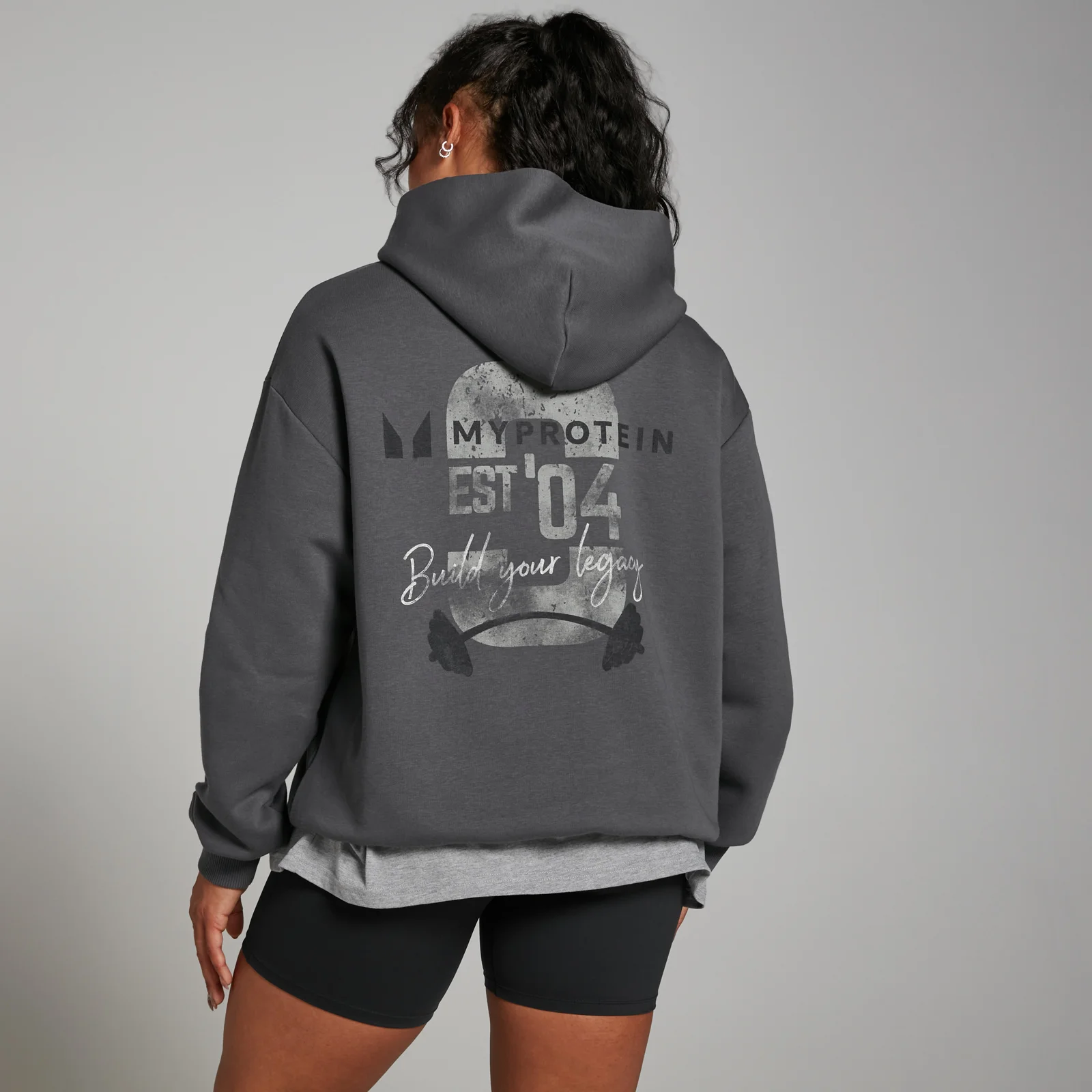 MP Women's Origin Graphic Hoodie - Washed Grey - XXS-XS Image 1