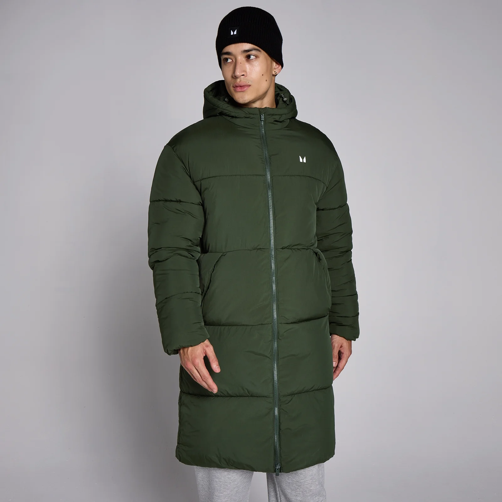 MP Men's Long Puffer Jacket - Forest Green - S Image 1