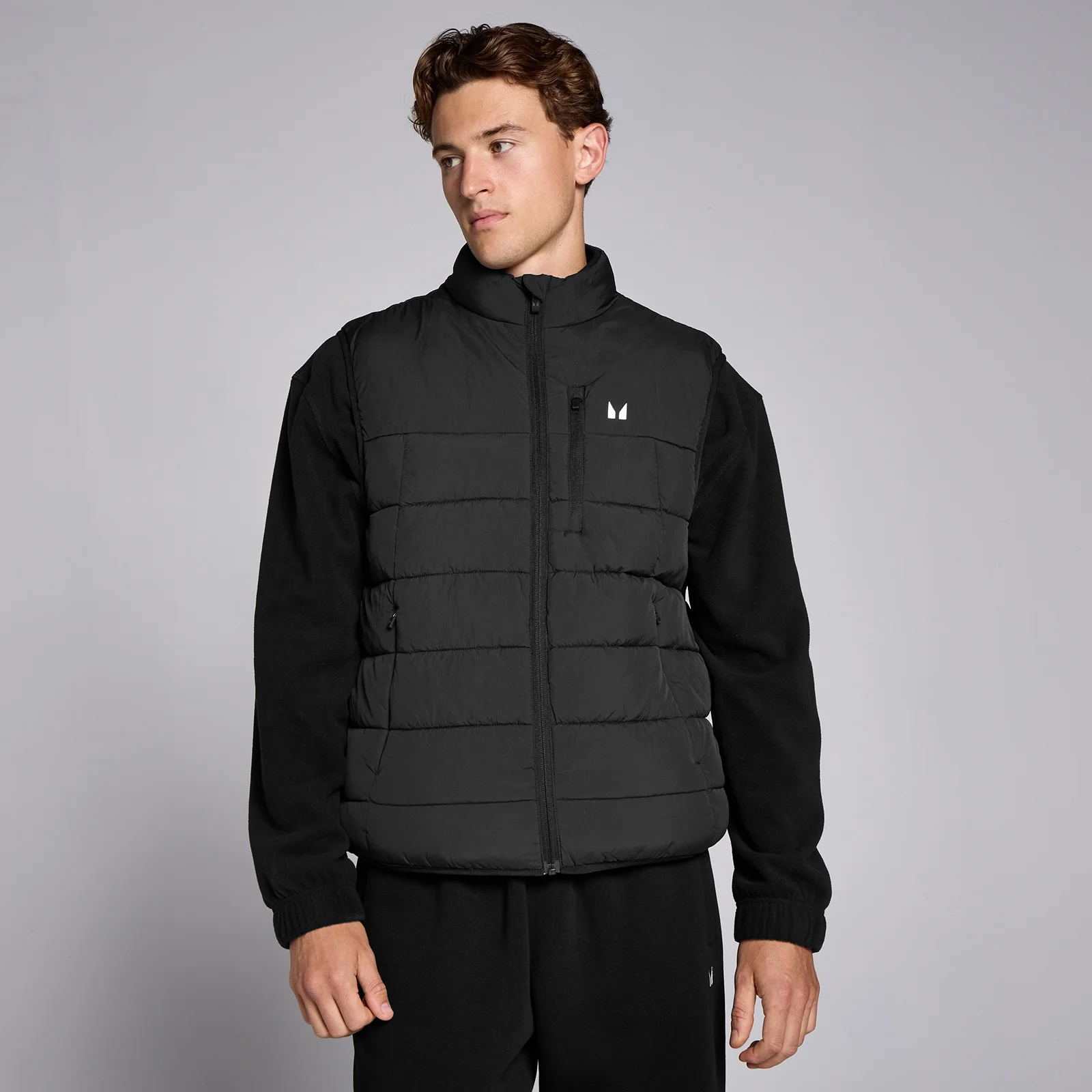 MP Men's Light Padded Gilet - Black - S Image 1