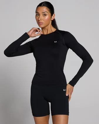 MP Women's Shape Seamless Long Sleeve Top - Black
