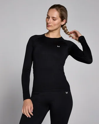 MP Women's Shape Seamless Long Sleeve Top - Black