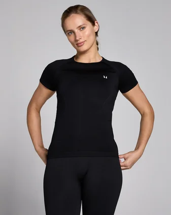 MP Women's Shape Seamless Short Sleeve Top - Black