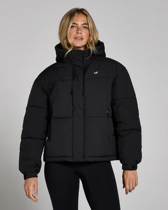 MP Women's Short Padded Puffer Jacket - Black