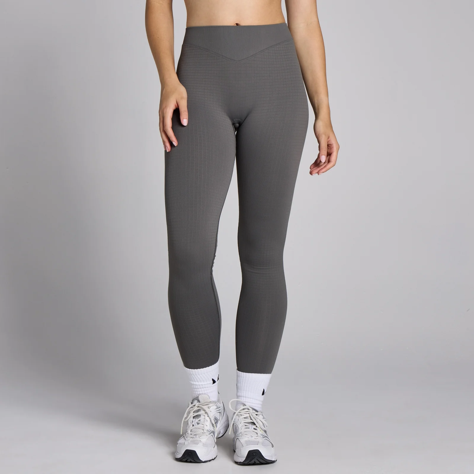 MP Women's Waffle Seamless Leggings - Gun Metal - XL Image 1