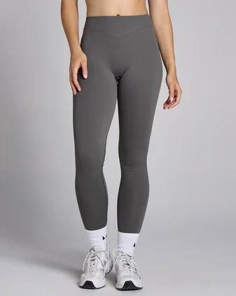 MP Women's Waffle Seamless Leggings - Gun Metal