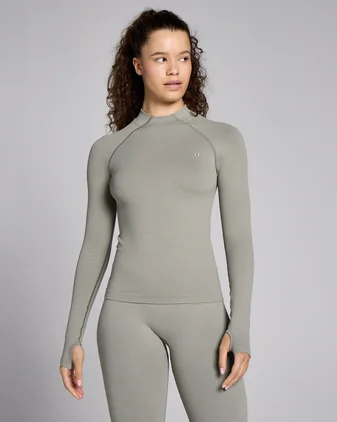 MP Women's Waffle Seamless Long Sleeve Top - Clay