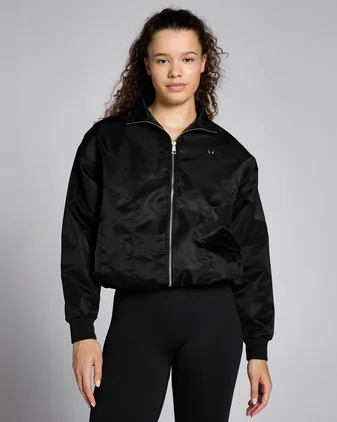MP Women's Nylon Bomber Jacket - Black