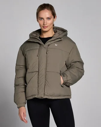 MP Women's Short Padded Puffer Jacket - Espresso