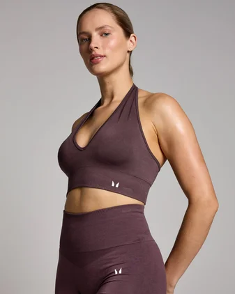 MP Women's Tempo Seamless Halter Neck Bra - Fudge