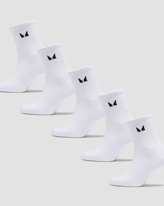 MP Unisex Crew Socks (5 Pack) - White